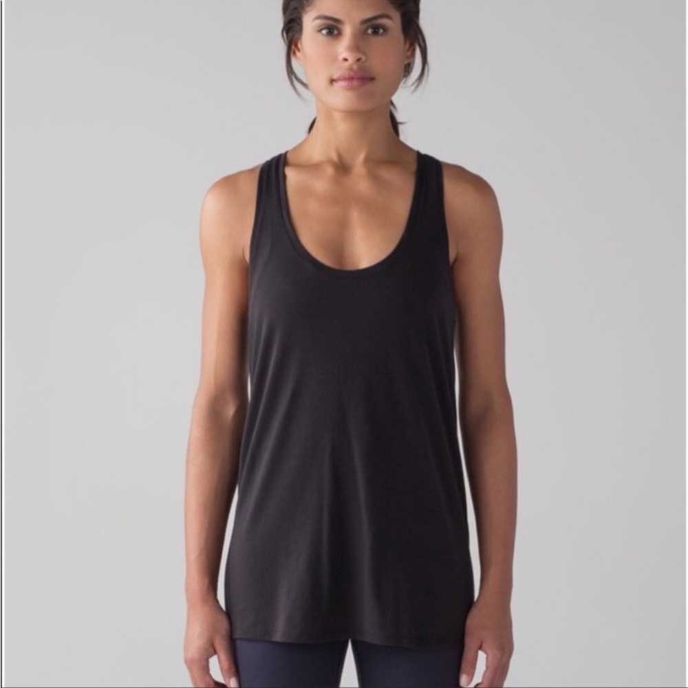 Lululemon Athletica Black Racerback Tank Top Pima cotton love tank black 4